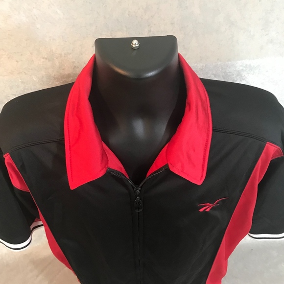 REEBOK VINTAGE ZIP UP SHORT SLEEVE TRACK JACKET - Picture 2 of 8